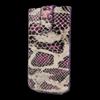 Custodia serie Luxury Dejavu in vera pelle realizzata a mano  per Apple iPhone 5 - Python Purple.